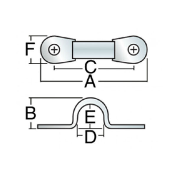 Harken Micro Augbügel 27 mm gestanzt, 2 Stück