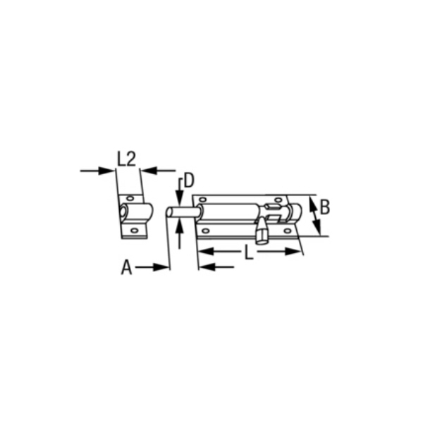 Grendelriegel Messing 45 mm Grendelriegel Messing 45 mm