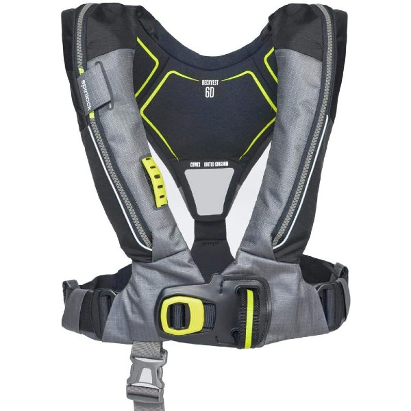 Spinlock Rettungsweste "Deckvest 6D" 170 N mit Sprayhood und Licht, grau/schwarz Spinlock Rettungsweste "Deckvest 6D" 170 N mit Sprayhood und Licht, grau/schwarz