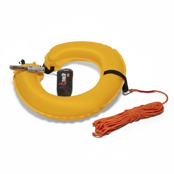 OneUP Pro selbstaufblasbarer Rettungsring 110 N Auftrieb - mit Bodenseezulassung