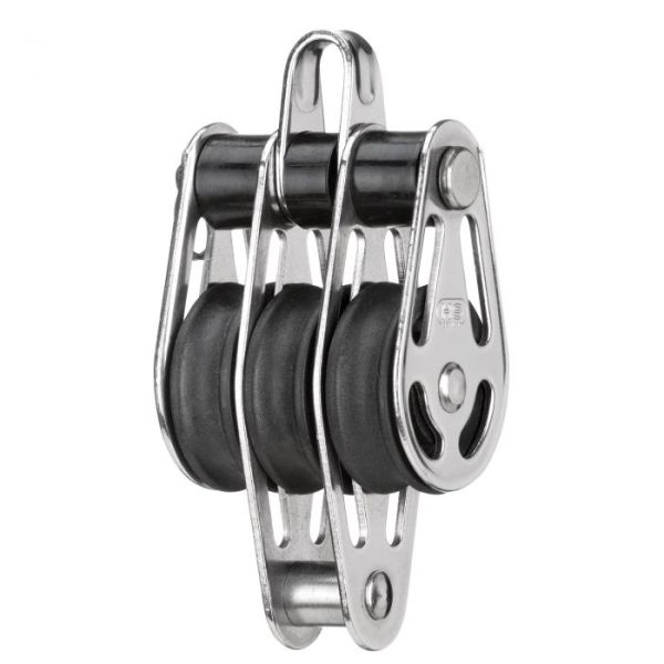 HS Gleitlager-Dreifachblock mit Bügel und Hundsfott 6 mm HS Gleitlager-Dreifachblock mit Bügel und Hundsfott 6 mm